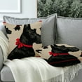 thumbnail image 2 of GooTPa Scottish Black Scottie Dogs Pattern Pillow Covers, Animal Theme Throw Pillow Case Decoration, Linen Cushion Covers for Couch Sofa Bedroom Living Room Holiday Home Decor - 24x24in, 2 of 6