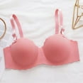 thumbnail image 2 of safuny Everyday Bra for Women Seamless Smoothing Gathering Detachable Shoulder Straps For Use Wireless Push Up Ultra Light Lingerie Brassiere Underwear Comfort Daily Pink S, 2 of 9