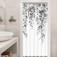 thumbnail image 6 of Stall Gray and White Eucalyptus Shower Curtain Watercolor Grey Floral Plant Leaf Shower Curtains for Bathroom Botanical Flower Waterproof Fabric Bath Curtain Decor (Black, 36'''' x 72''''), 6 of 6