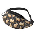 thumbnail image 1 of Riñonera Fanny Pack con forma de capibara ajustable, unisex, 1 of 9