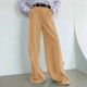 thumbnail image 3 of Gibobby pantalones de mujer holgados Pantalones de pierna ancha para mujer Pantalones de traje rectos Pantalones casuales sueltos de cintura alta (Caqui, S), 3 of 5