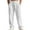 01# White, variant on Waffle Sweatpants Men Textured Drawstring Waist Solid Wide Leg Straight Joggers Casual Comfy Workout Lounge Pants Black M