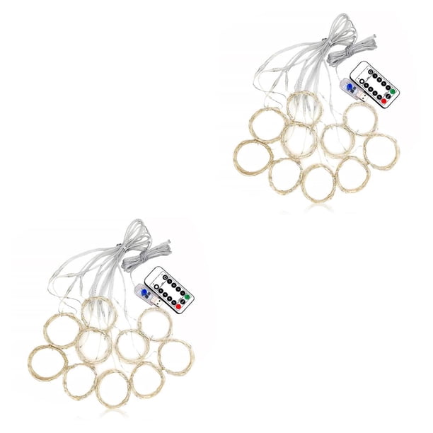 Moyic Tira de luces LED para ventana, Control remoto, 8 modos, tira de lámpara alimentada por USB, decoración de oficina, boda, Navidad, Año Nuevo, Type2 NO2 Moyic CBP159746