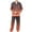 Orange, variant on Nrmvnmi Men Pajama Sets Sleepwear 2024 Soft Cozy Gradient Color Pajama Sets Collared Neck Long Sleeved Tops And Elastic Wais Pants Pajamas Suits Lightweight Breath Loungewear