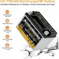 thumbnail image 5 of Anlibatt YTX9-BS Motorcycle Battery 12V 8Ah 180CCA Rechargeable Sealed AGM Battery Maintenance Free Automotive Replacement Battery for ATV and Scooter, 5 of 8