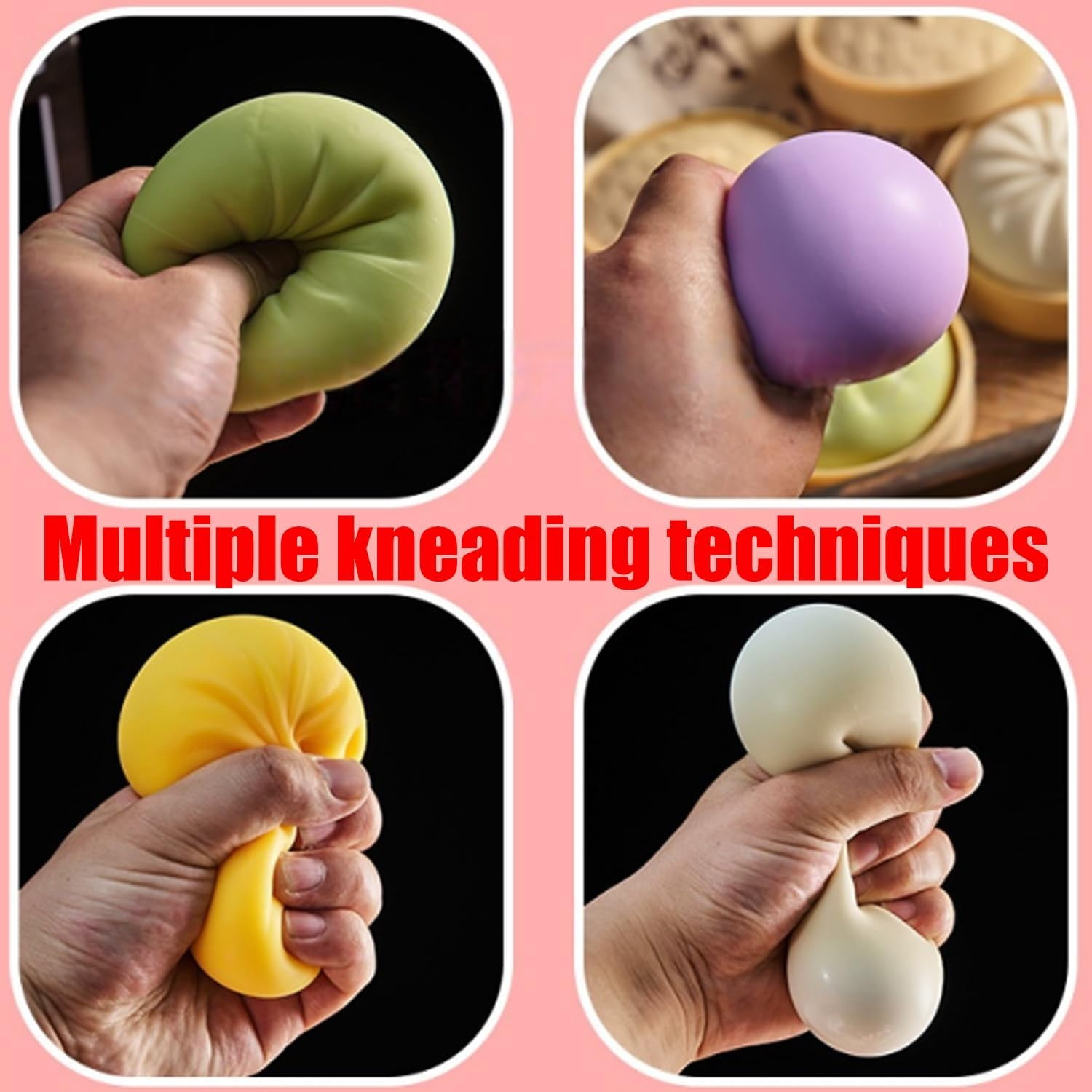 2026 New Dumpling Squishy Large with Steamer Box,Super Soft Giant Squishy Dumpling,Jumbo Dumplings Squishys,Large Stress Relief Squishys Dumplings for Everyone Anxiety Relief