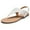WHITE, variant on Women's Trendy Low Heel Rhinestone-Embellished T-Strap Sandals for Casual Elegance for Adults