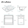 thumbnail image 5 of Swiss Madison Pierre 24" Open Shelf Chrome Frame Wall-Mounted Bathroom Vanity with Sink Top, 5 of 12