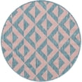 thumbnail image 2 of Jill Zarin Outdoor Collection Area Rug - Napa (3' 1" Round Pink and Aqua/Light Blue), 2 of 11