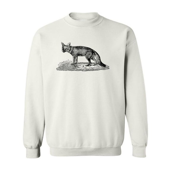 Fox Pencil Drawing Sweatshirt Men -Image by Shutterstock, Male Medium