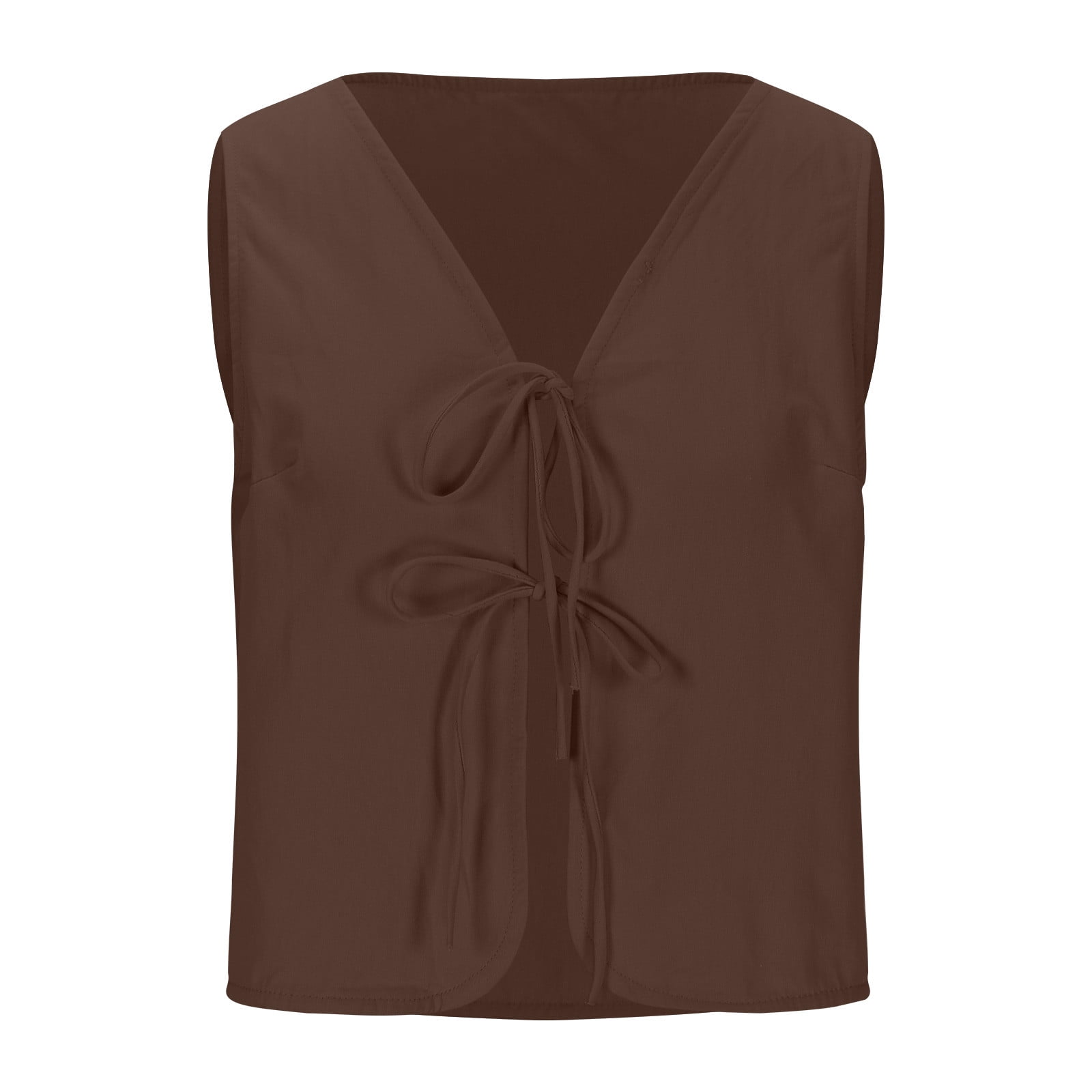 Wyobmus Womens Cotton Linen Tank Tops Summer Sleeveless Tie
