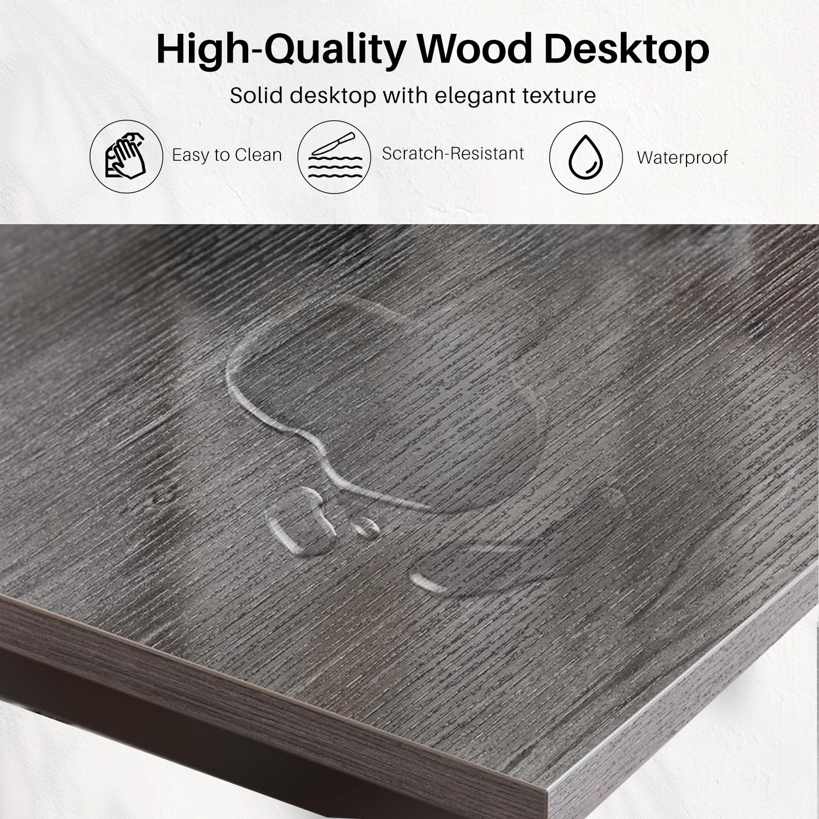 TINKLE WELL 50-inch L-Shaped Computer Desks, Corner Gaming Table with Wooden Desktop, Reversible Design, CPU Stand and Side Bag for Home Office, Study, Gray