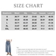 thumbnail image 2 of Women's High-Waisted Cargo Denim Pants - Elastic Waist 6-Pocket Wide Leg Loose Casual Jeans, Sky Blue Size XXL, 2 of 6