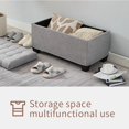 thumbnail image 5 of Bedroom Stool Storage Ottoman Bench, Foot Rest with Legs, 16 x 30 x 16.1 Inches, End of Bed Bench, Storage Chest, Load up to 660 lb, for Living Room, Bedroom, Entryway,Wooden Bedroom Bench, 5 of 11