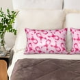 thumbnail image 4 of Disketp Breast Cancer Ribbons Awareness Satin Pillowcase For Hair And Skin - Satin Pillow Cases Standard Size 20x30 Inches With Zipper,Gifts For Women Men, 4 of 8