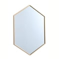 thumbnail image 5 of Metal frame hexagon mirror 24 inch in Brass, 5 of 5
