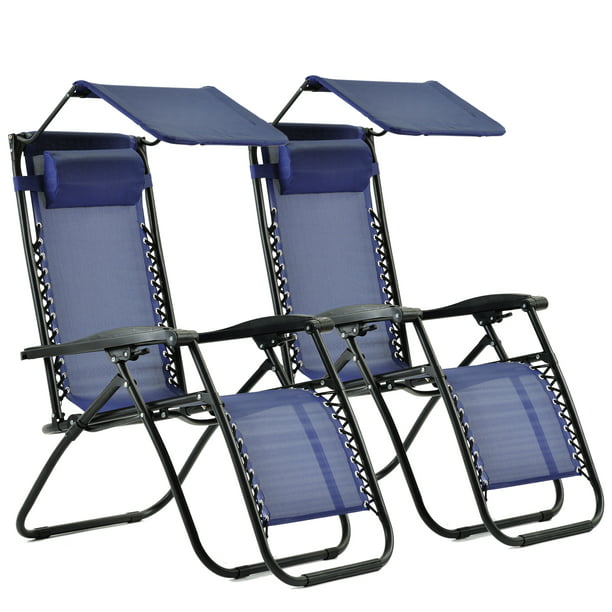 Zero Gravity Chairs Set 2 Pieces, Outdoor Fold Up Lounge Chairs