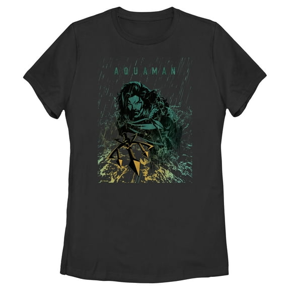 Women's Aquaman King Ocean Rain  Graphic T-Shirt