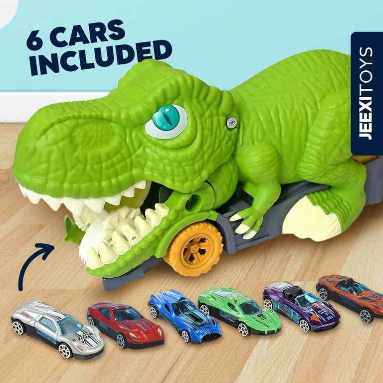 JEEXI Swallowing Cars Dinosaur Truck - 19 PCS Set, Carrier Toys