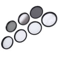 thumbnail image 1 of Camera Lens Filter Kit with UV CPL ND8 Soft White Graduated Grey 10X Macro Filter 6 Points Star Filter, Practical Portable Lens Filter Kit with Storage Case for Photography, 1 of 7