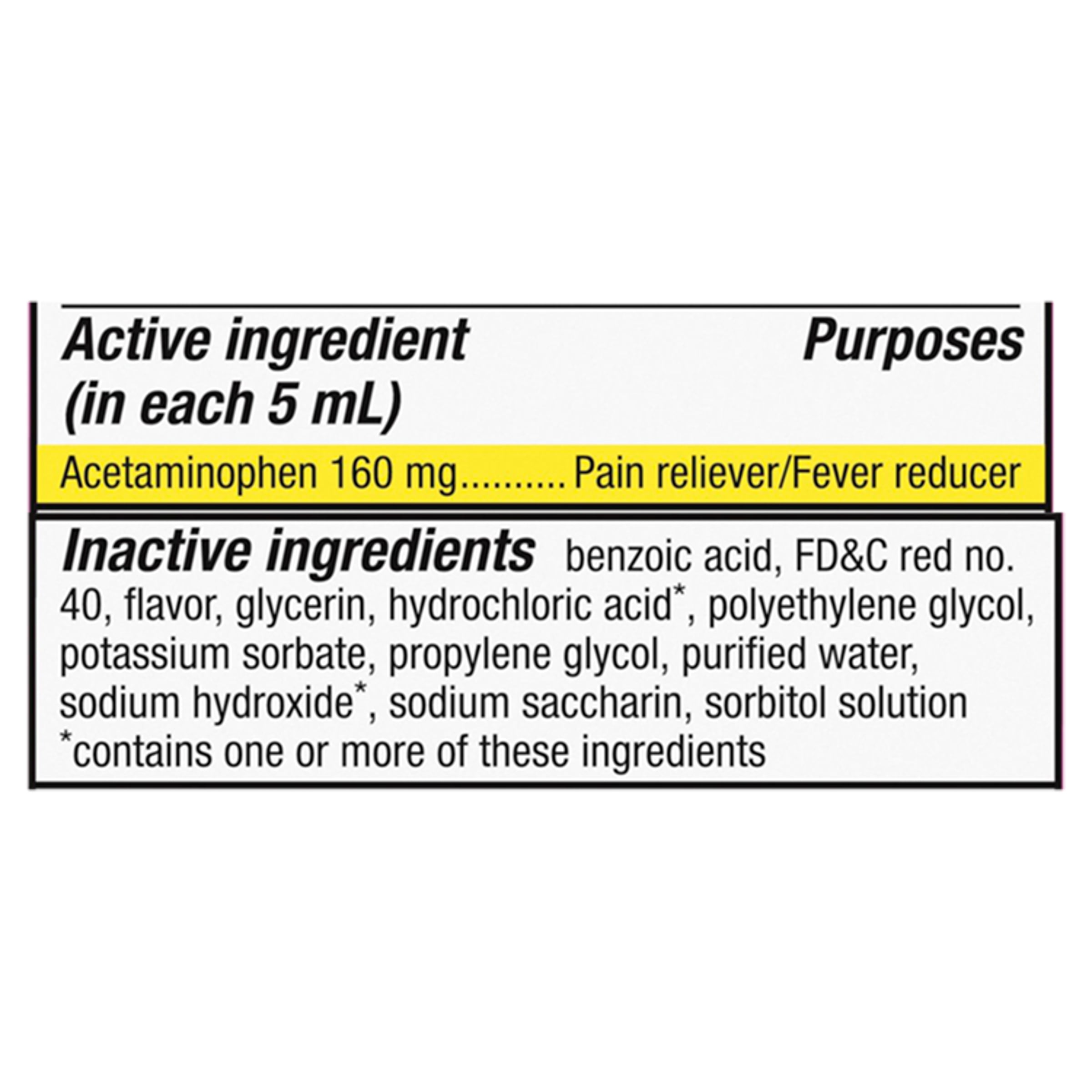 Panadol Children's Pain Reliever and Fever Reducer, Liquid Acetaminophen, Raspberry - 4 Fl Oz