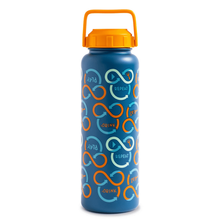 Disney Parks Mickey Fun Eat Repeat Stainless Water Bottle New