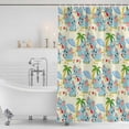 thumbnail image 4 of Cute Elephant Beach Waterproof Fabric Shower Curtain,Tropical Summer Funny Animals Waterproof Fabric Shower Curtain for Bathroom Curtains Bathtubs Hotel Shower Curtains with 12 Hooks Standard 60x72, 4 of 8