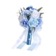 thumbnail image 4 of Ramo de novia de boda, flores artificiales, rústico, versátil, romántico, para novia. Azul claro, 4 of 9