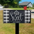 thumbnail image 3 of Buffalo Plaid Welcome Mailbox Covers Magnetic Letter Box Wrap Standard Size 21x18 Inch Mailbox Decor Post Letter Box Decoration for Outdoor Garden Yard, 3 of 5