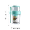 thumbnail image 2 of Seal Lock Shaker Cups with Lids and Spoons, Overnight Oats Containers, Reusable Topping Compartment for Breakfast with Yogurt, Cereal, or Oatmeal, Portable Meal Prep,E, 2 of 4