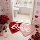 thumbnail image 3 of Alfombra de Baño en Forma de Corazón, Tapete Decorativo para Suelo con Respaldo Antideslizante, Alfombra de Acento para San Valentín con Microfibra Suave, 80 x 40 cm para Baño, Dormitorio, 3 of 5
