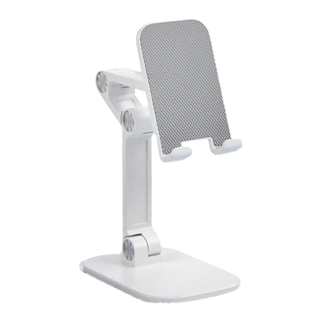 Soporte para teléfono móvil de escritorio, ajustable, plegable, portátil, soporte para teléfono móvil de escritorio, color blanco