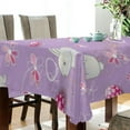 thumbnail image 3 of Easter Eggs Bunny Tablecloth Rectangle Colorful Table Cloth Large Square Table Cover for Dining Kitchen Party 54"x54" Decor Gift, 3 of 7