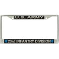 thumbnail image 1 of U.S. Army 23rd Infantry Division License Plate Frame, 1 of 1