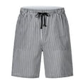 thumbnail image 3 of MoFiz Men's 3-Pack Pajama Shorts Cotton Blend Striped Sleep Lounge Bottoms, 3 of 7