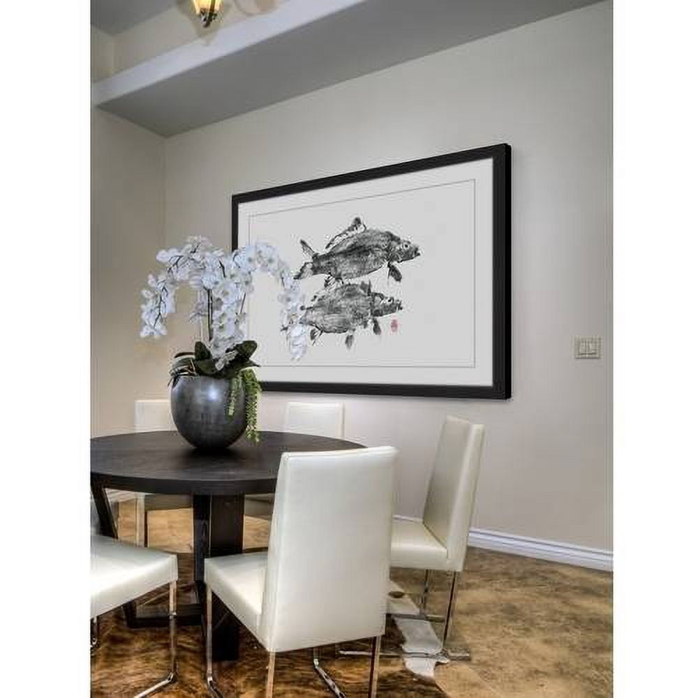 "Twin Carps" Framed Painting Print