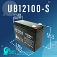 thumbnail image 5 of Razor MX350 Dirt Rocket(Version 1-8) Battery Replacement - UB12100-S Universal Sealed Lead Acid Battery (12V, 10Ah, 10000mAh, F2 Terminal, AGM, SLA), 5 of 8