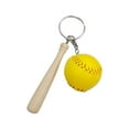 thumbnail image 1 of Boc 1 Set Bag Keychain Decorative Mini Anti-fall Baseball Decor Realistic Sporting Goods Metal Baseball Key Ring Pendant Outdoor Supp, 1 of 10