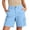 Blue, variant on Womens Cargo Bermuda Shorts High Waisted Ripstop Button Shorts Outdoors Hiking with Pockets Brown XXL