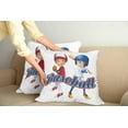 thumbnail image 2 of Ambesonne Sports Throw Pillow Cover 2 Pack, Baseball Pitching, 16", Cobalt Blue White, 2 of 5
