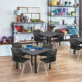 thumbnail image 3 of Regency 30 Square Mobile Classroom Table- Grey & 4 Andy 12 Stack Chairs- Black, 3 of 8