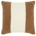 thumbnail image 2 of Safavieh Camdyn 20" x 20" Rustic Polyester/Wool Decorative Pillows, Camel/Ivory, 2 of 4
