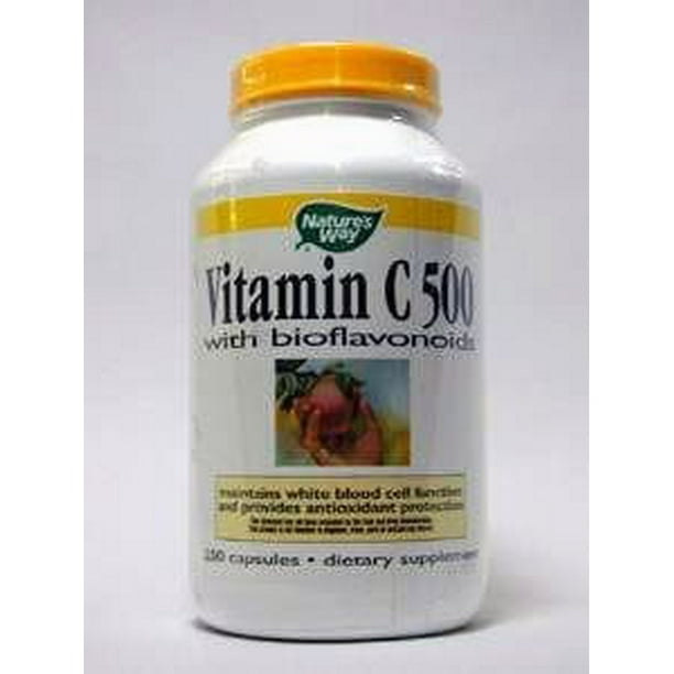 Nature's way vitamin c 500 bioflavonoids capsules, 250 ct