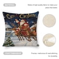 thumbnail image 4 of santa Claus, reindeers, sleighlinen toss pillowcase decoration pillowcase gifting preferred 24x24 inch cushion cover sofa pillowcase sofa bedroom living room car, 4 of 8