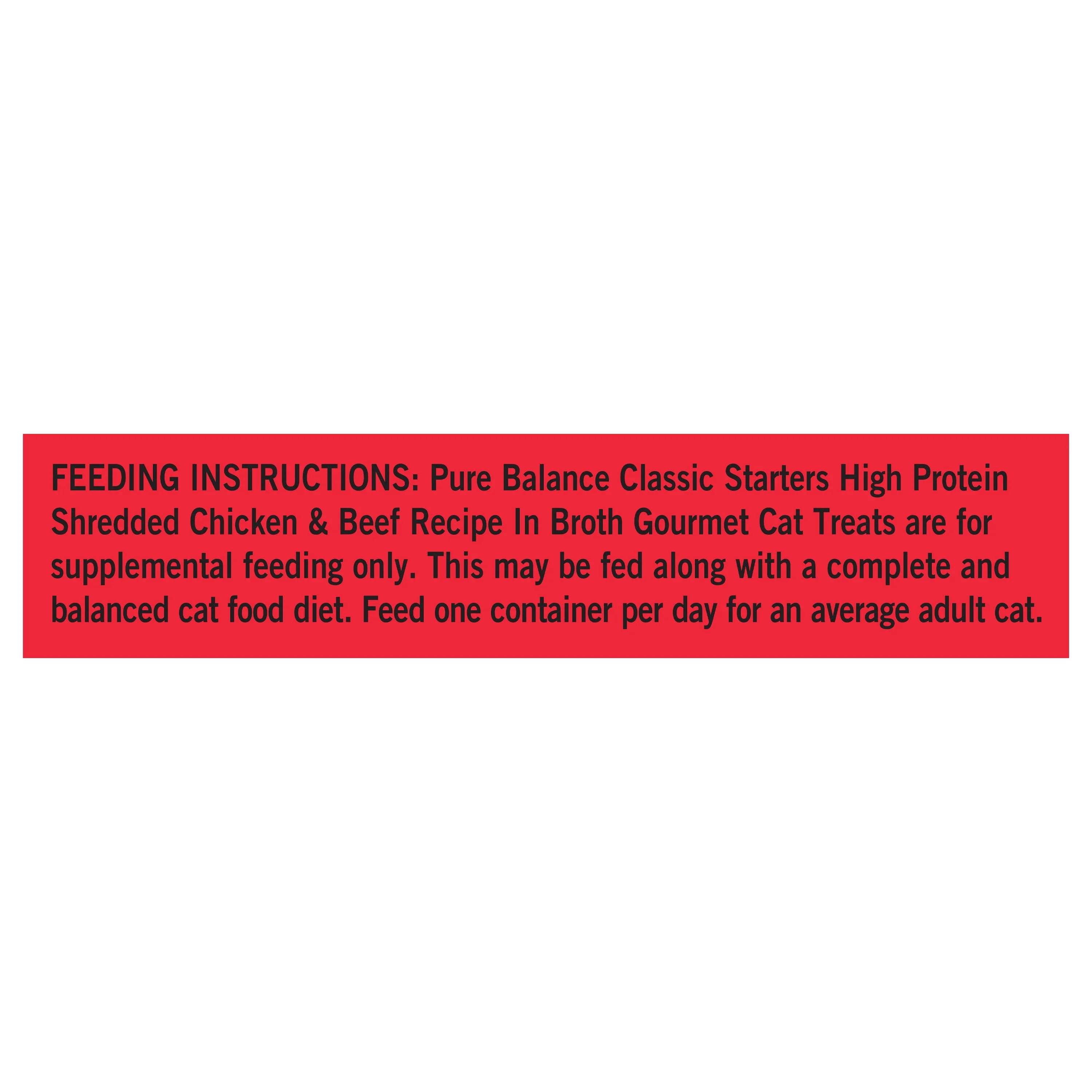 (14 pack) Pure Balance Classic Starters Shredded Chicken and Beef Recipe in Broth, 1.4 oz