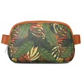 thumbnail image 1 of Palm Paradise Fanny Pack – Waterproof Adjustable Waist Bag with Oversized Monstera Leaf Design, Statement Vacation Style, 1 of 1