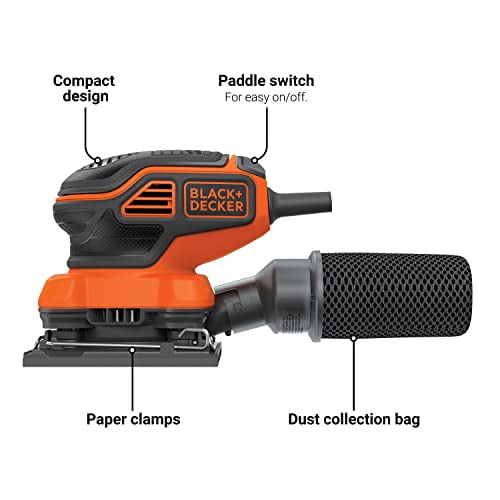 Black Decker 1 4 Sheet Sander Short BDEQS300 QS900