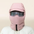 thumbnail image 2 of HJYCHN Windproof Full Cover Outdoor Riding Hat Winter Thermal Ear Cap with Glasses Pink One Size, 2 of 3