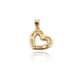 thumbnail image 1 of Dije Corazón Contorno Zirconias 1.1 Cm Oro Sólido 14k, 1 of 3