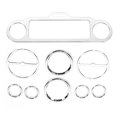 thumbnail image 1 of 9pcs Motorcycle Instrument Speaker Trim Cover Set Fits for Touring Trike Models 1996-2013Silver, 1 of 5